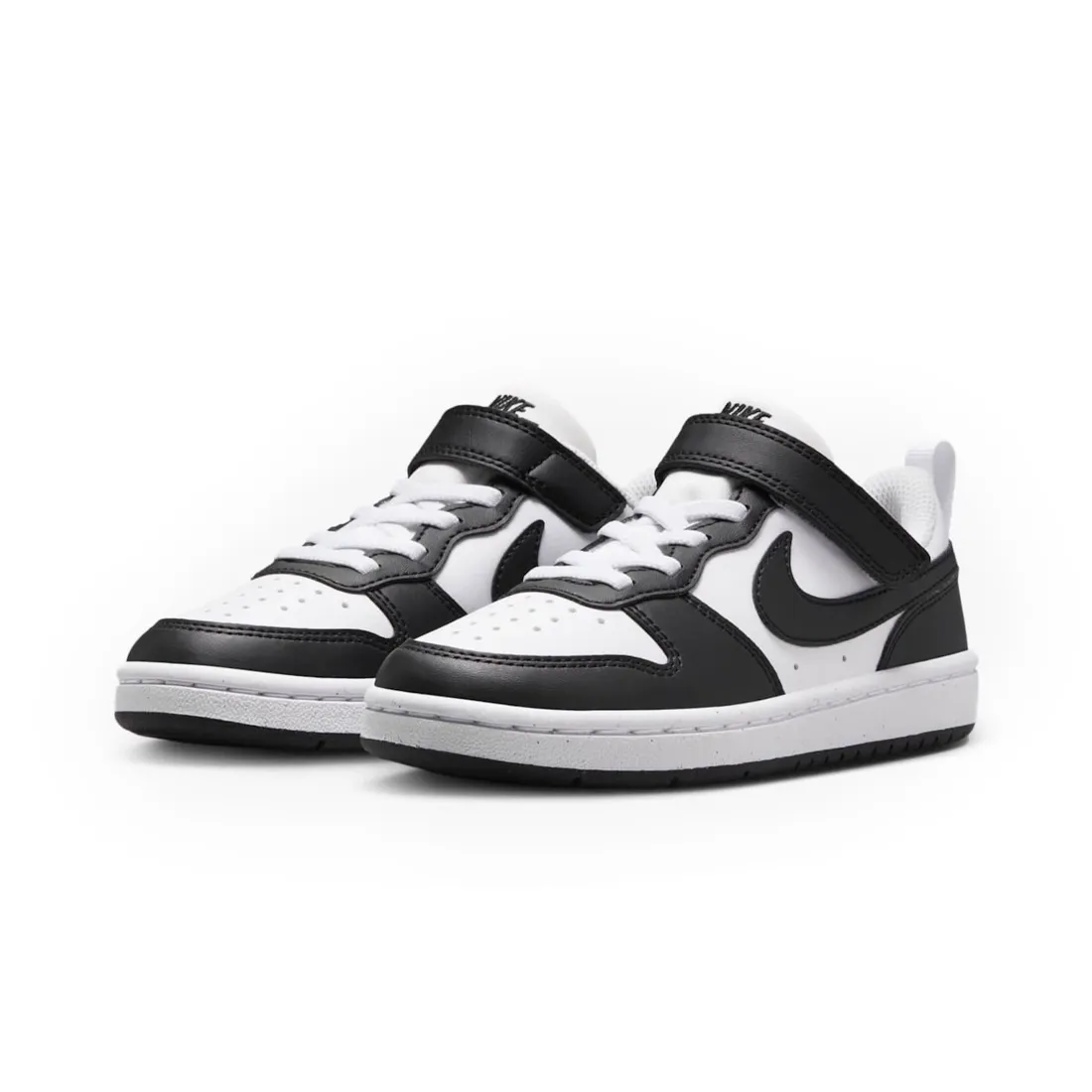 Tênis Nike Court Borough Low Recraft Infantil branco vista lateral